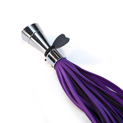 Leather flogger with metal handle assorted colors View #2