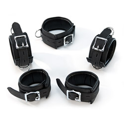 Smooth leather wrist and ankle cuffs kit View #2