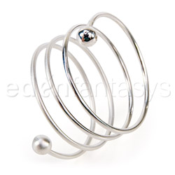 Silver spiral cock ring View #1