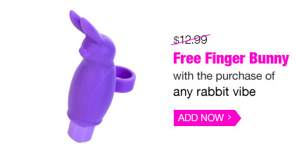 Free Finger Bunny with the purchase of any rabbit vibe