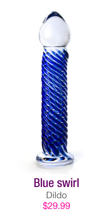 Blue swirl - dildo - $29.99