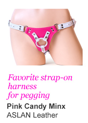 Favorite Strap-on harness for pegging - Pink candy Minx