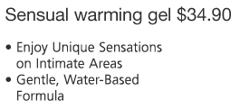 Sensual warming gel - $34.90