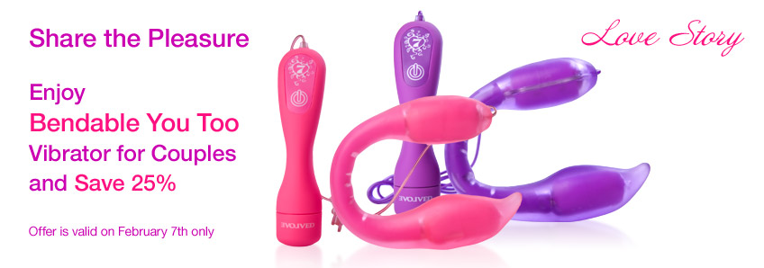 Share the Pleasure. Enjoy Bendable You Too Vibrator for Couples and Save 25%