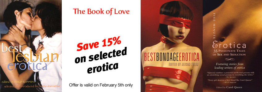 Save 15% on selected erotica