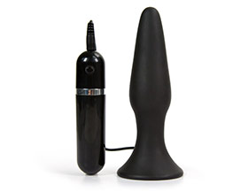 Vibrating silicone anal plug