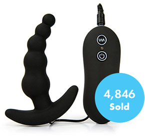 Anal pleaser beaded vibrating plug