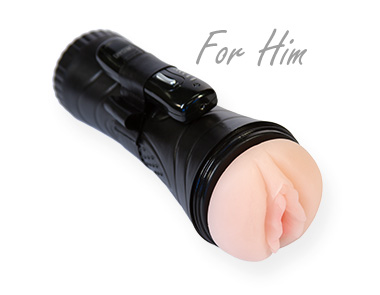 Vibrating pussy in a plastic case